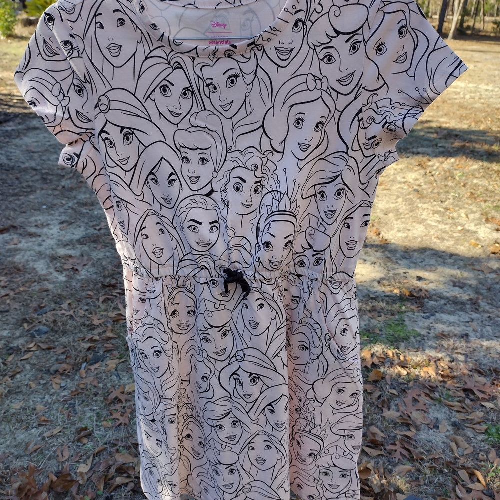 Disney Black and Pink Princess Pattern Dress